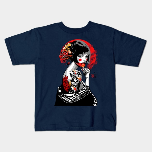 Geisha Pop Kids T-Shirt by Heymoonly